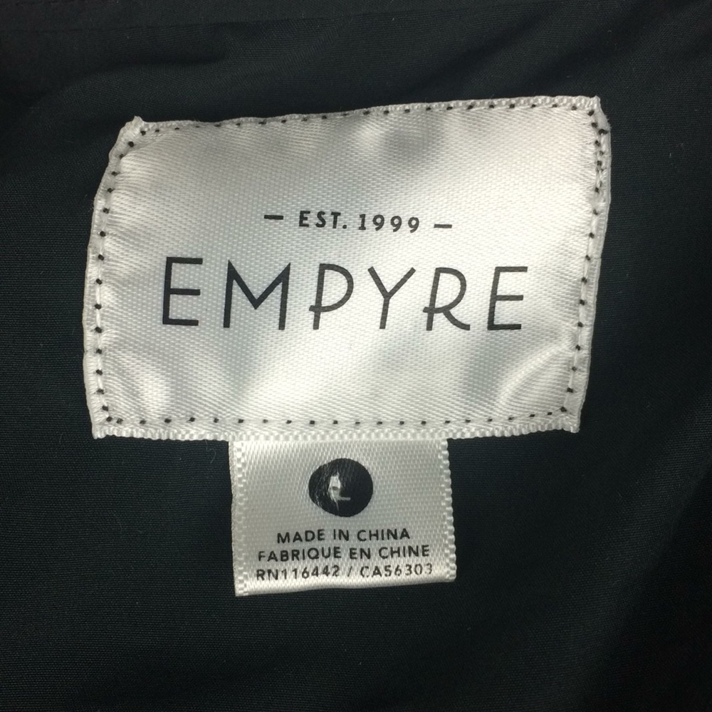 Empyre Black White Elephant Pattern Hooded Jacket - Picture 7 of 8